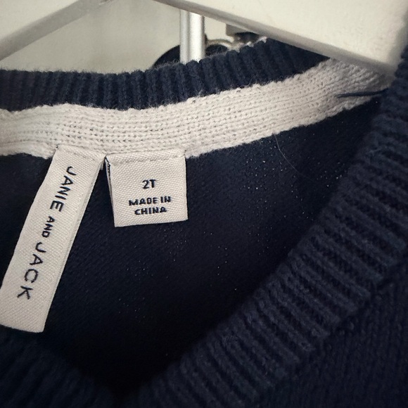 Janie and Jack Dark Blue Knit Vest Featuring Nutcracker - Picture 3 of 4